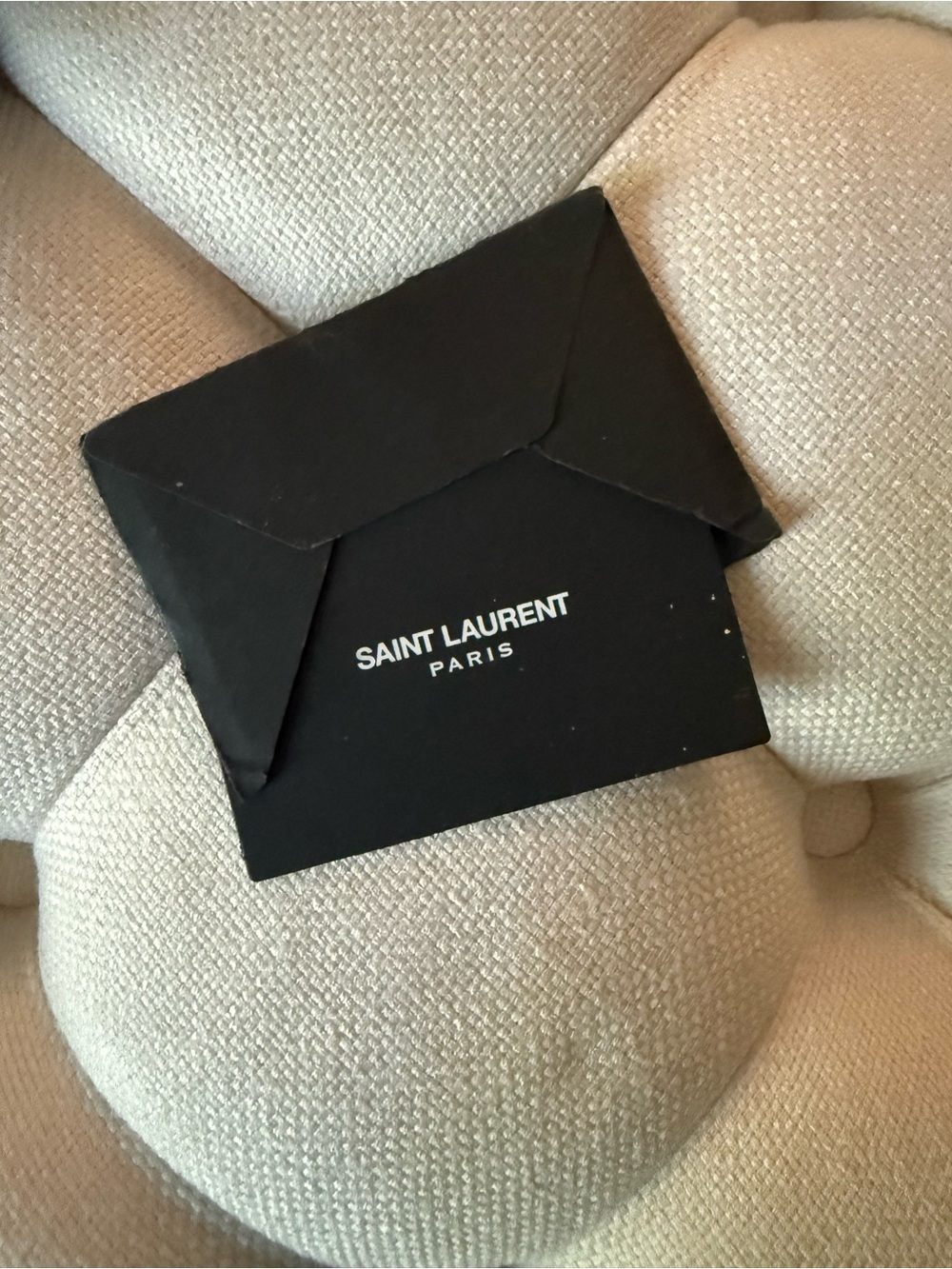 Yves Saint Laurent Navy Leather Shopping Tote with Gold YSL Tag & Inner Clutch - Picture 9 of 11